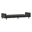 Vidaxl 2-Seater Sofa Bed in Dark Grey Polyester Velvet