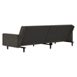 Vidaxl 2-Seater Sofa Bed in Dark Grey Polyester Velvet