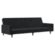 Vidaxl Medium Sofa Bed in Black Polyester Velvet