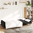 Vidaxl Medium Sofa Bed in Black Polyester Velvet