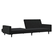 Vidaxl Medium Sofa Bed in Black Polyester Velvet