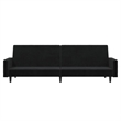 Vidaxl Medium Sofa Bed in Black Polyester Velvet
