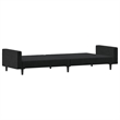 Vidaxl Medium Sofa Bed in Black Polyester Velvet