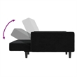 Vidaxl Medium Sofa Bed in Black Polyester Velvet