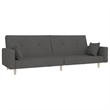 Vidaxl Sofa Bed in Dark Grey Fabric Polyester
