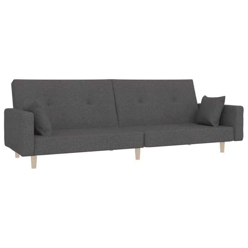 Vidaxl Sofa Bed in Dark Grey Fabric Polyester