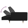 Vidaxl Sofa Bed in Black Velvet