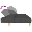 Vidaxl 2-Seater Sofa Bed in Dark Gray Polyester