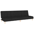 Vidaxl 2-Seater Sofa Bed in Black Polyester Fabric