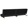 Vidaxl 2-Seater Sofa Bed in Black Polyester Fabric