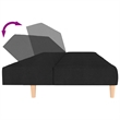 Vidaxl 2-Seater Sofa Bed in Black Polyester Fabric