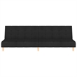 Vidaxl 2-Seater Sofa Bed in Black Polyester Fabric