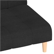 Vidaxl 2-Seater Sofa Bed in Black Polyester Fabric