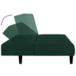 Vidaxl Compact Sofa Bed in Dark Green Polyester Velvet Wood