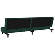 Vidaxl Compact Sofa Bed in Dark Green Polyester Velvet Wood
