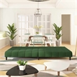 Vidaxl Compact Sofa Bed in Dark Green Polyester Velvet Wood