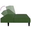 Vidaxl Compact Sofa Bed in Dark Green Polyester Velvet Wood