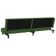 Vidaxl Compact Sofa Bed in Dark Green Polyester Velvet Wood