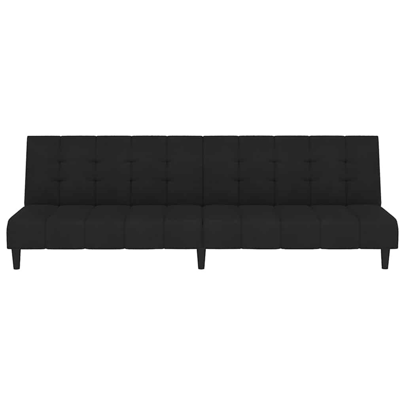 Vidaxl Convertible 2-Seater Sofa Bed in Black Velvet