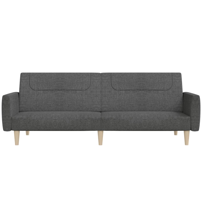 Vidaxl 2-Seater Sofa Bed in Dark Grey Fabric