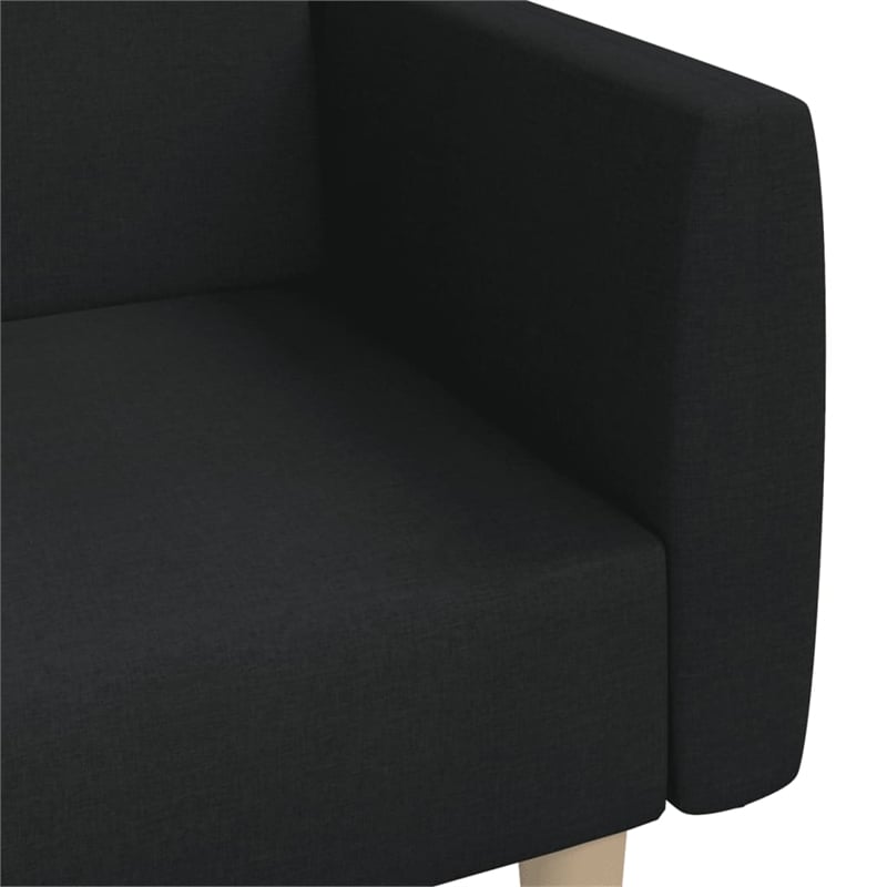 Vidaxl Sofa Bed in Black Fabric