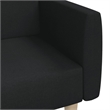 Vidaxl Sofa Bed in Black Fabric