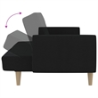 Vidaxl Sofa Bed in Black Fabric