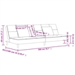 Vidaxl 2-Seater Sofa Bed in Black Polyester Velvet
