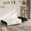 Vidaxl 2-Seater Sofa Bed in Black Polyester Velvet