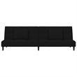 Vidaxl 2-Seater Sofa Bed in Black Polyester Velvet