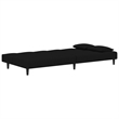 Vidaxl 2-Seater Sofa Bed in Black Polyester Velvet