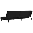 Vidaxl 2-Seater Sofa Bed in Black Polyester Velvet