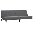 Vidaxl 2-Seater Convertible Sofa Bed in Dark Grey Velvet
