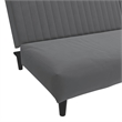 Vidaxl 2-Seater Convertible Sofa Bed in Dark Grey Velvet