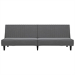 Vidaxl 2-Seater Convertible Sofa Bed in Dark Grey Velvet