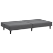 Vidaxl 2-Seater Convertible Sofa Bed in Dark Grey Velvet