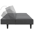 Vidaxl 2-Seater Convertible Sofa Bed in Dark Grey Velvet