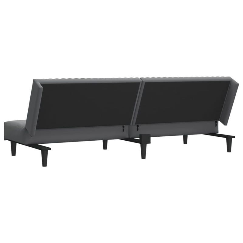 Vidaxl 2-Seater Convertible Sofa Bed in Dark Grey Velvet