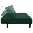 Vidaxl Sofa Bed in Dark Green Velvet