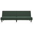 Vidaxl Sofa Bed in Dark Green Velvet