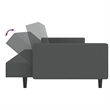 Vidaxl Sofa Bed in Dark Grey Polyester Velvet