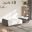 Vidaxl Sofa Bed in Dark Grey Polyester Velvet