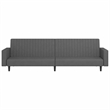 Vidaxl Sofa Bed in Dark Grey Polyester Velvet