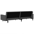 Vidaxl Sofa Bed in Dark Grey Polyester Velvet