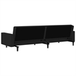 Vidaxl 2-Seater Sofa Bed in Black Polyester Velvet