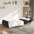 Vidaxl 2-Seater Sofa Bed in Black Polyester Velvet