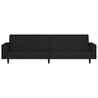 Vidaxl 2-Seater Sofa Bed in Black Polyester Velvet