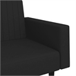 Vidaxl 2-Seater Sofa Bed in Black Polyester Velvet