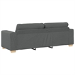 Vidaxl 3-Seater Sofa in Dark Gray Fabric