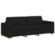 Vidaxl 3-Seater Sofa in Black